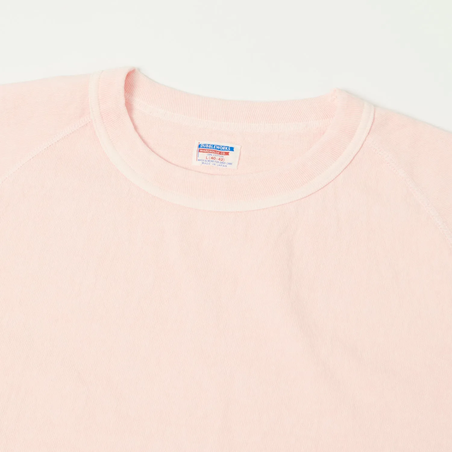 Dubbleworks Heavy Fabric Raglan Sleeve Pigment Dye Tee - Pink sold by Son of a Stag product image thumbnail 2