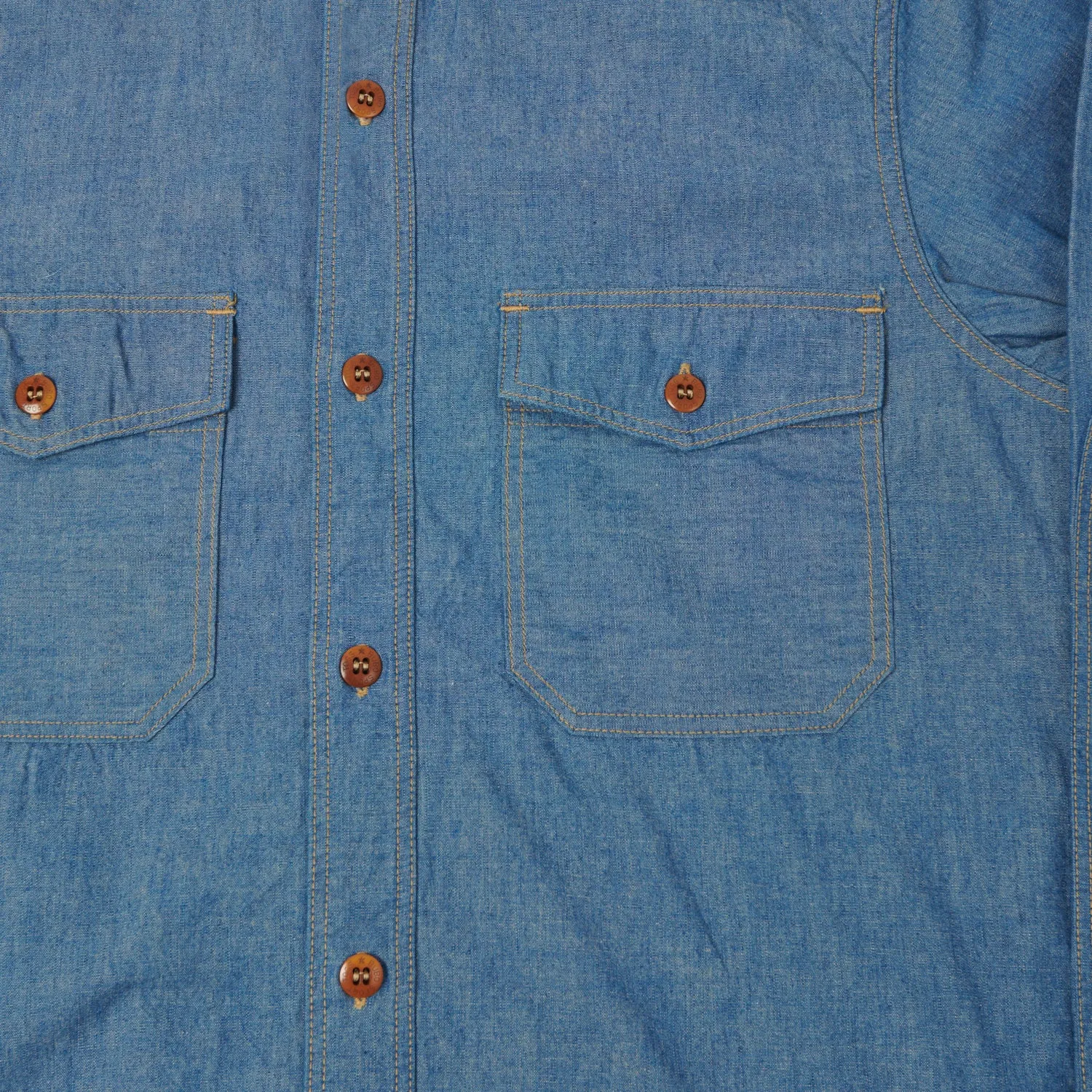 Freewheelers & Co Great Lakes 'Skid Row' Chambray Shirt - Indigo sold by Son of a Stag product image thumbnail 4