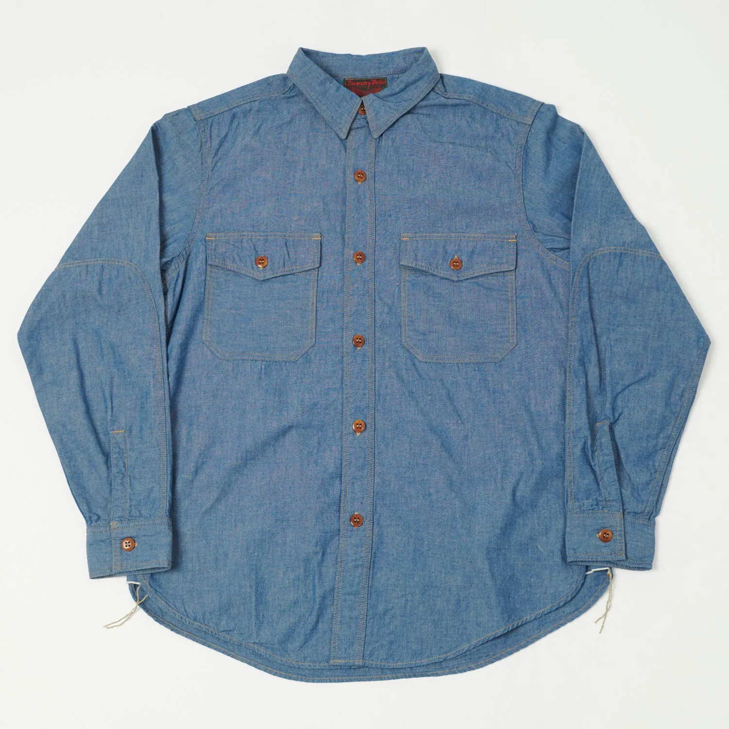 Freewheelers & Co Great Lakes 'Skid Row' Chambray Shirt - Indigo sold by Son of a Stag