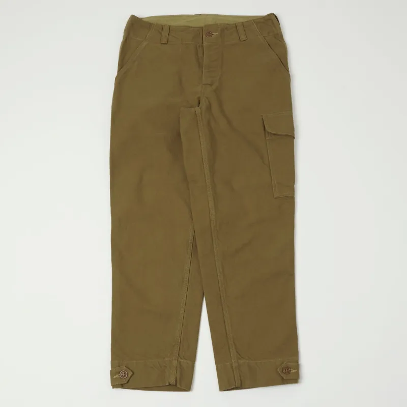 Freewheelers & Co Aviators Trouser - Yarn-Dyed Dark Beige sold by Son of a Stag