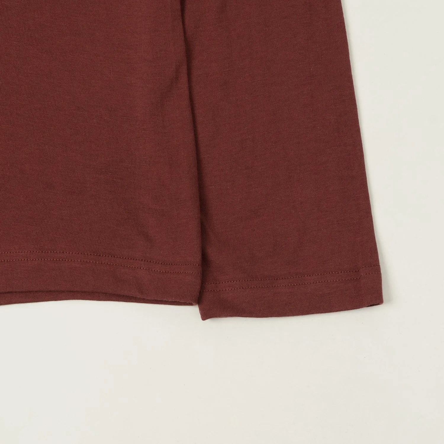 Merz b. Schwanen 1950s Lightweight Long Sleeve T-Shirt - Barn Red sold by Son of a Stag product image thumbnail 3