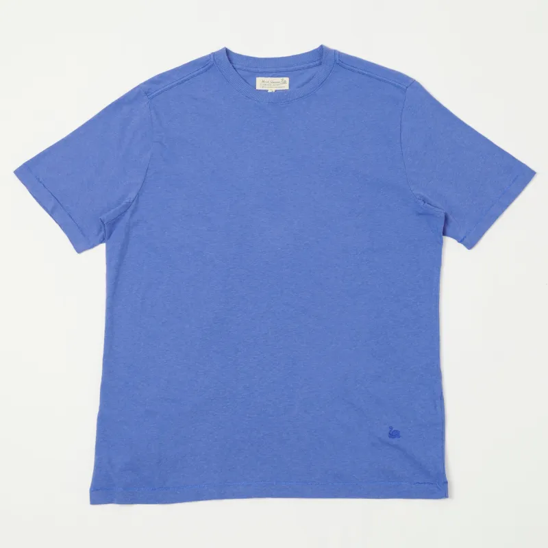 Merz b. Schwanen 'Good Basics' Plant Based Unisex Tee - Washed Blue sold by Son of a Stag