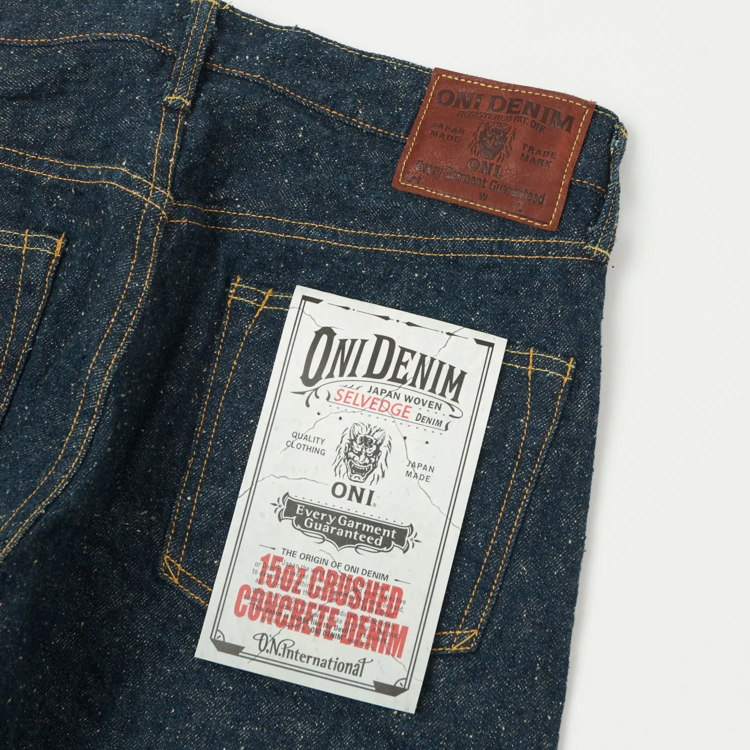 ONI Denim 622-CCD 'Crushed Concrete Denim' 15oz Regular Tapered Jean - One Wash sold by Son of a Stag product image thumbnail 2