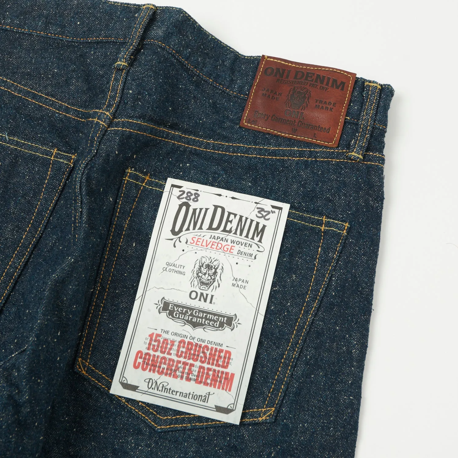 ONI Denim 288-CCD 'Crushed Concrete Denim' 15oz Loose Straight Jean - One Wash sold by Son of a Stag product image thumbnail 2
