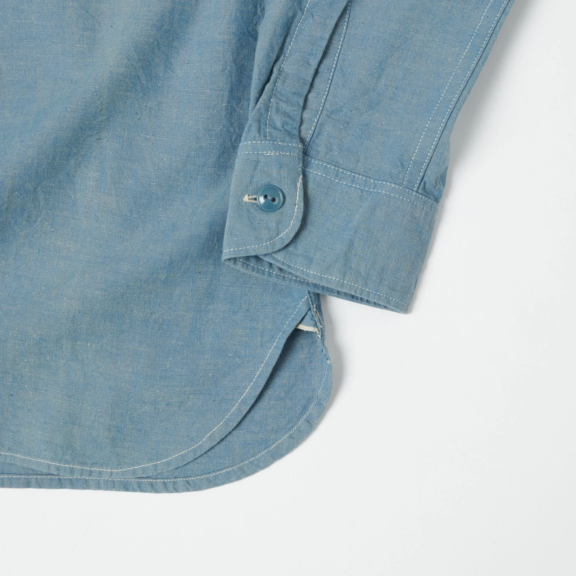 FULLCOUNT 4810 5oz Chambray Work Shirt - Light Blue sold by Son of a Stag product image thumbnail 4