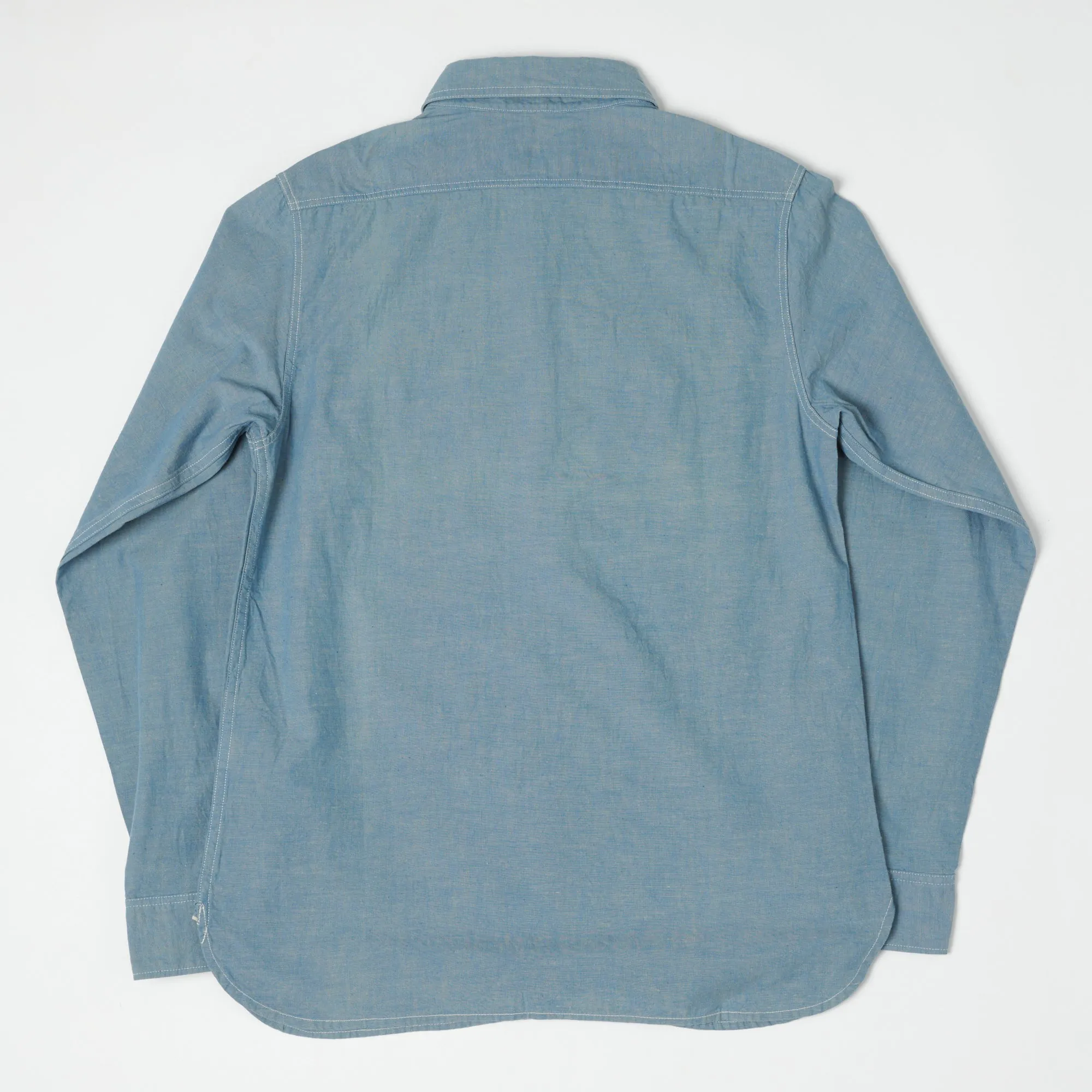 FULLCOUNT 4810 5oz Chambray Work Shirt - Light Blue sold by Son of a Stag product image thumbnail 3