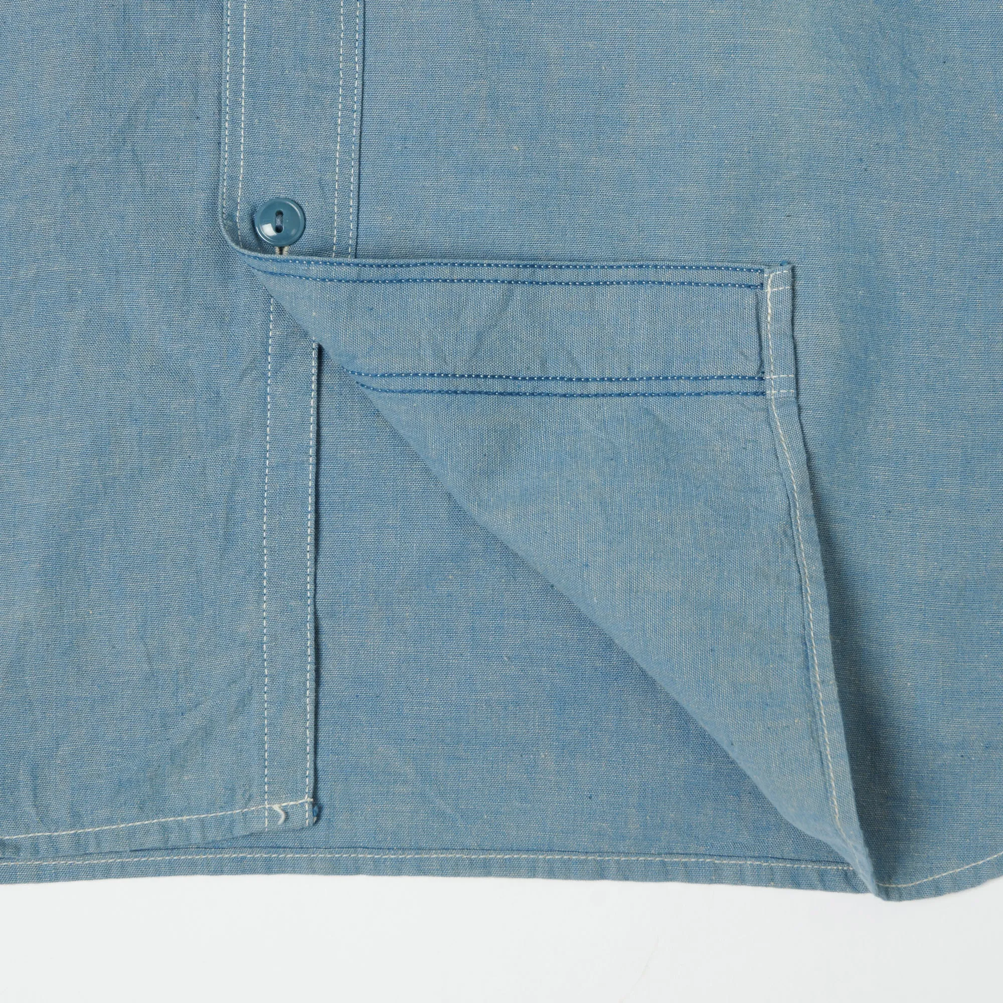 FULLCOUNT 4810 5oz Chambray Work Shirt - Light Blue sold by Son of a Stag product image thumbnail 5