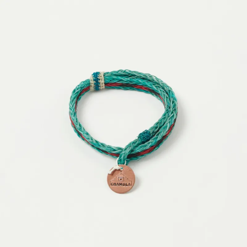 Chamula Braided Horsehair Bracelet - Turquoise/Black/Red sold by Son of a Stag