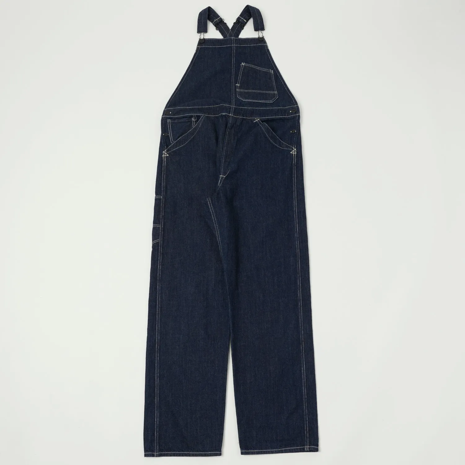 Freewheelers & Co Union Special Overalls 'Silver Hammer' Bib Denim Overall - Rinsed sold by Son of a Stag