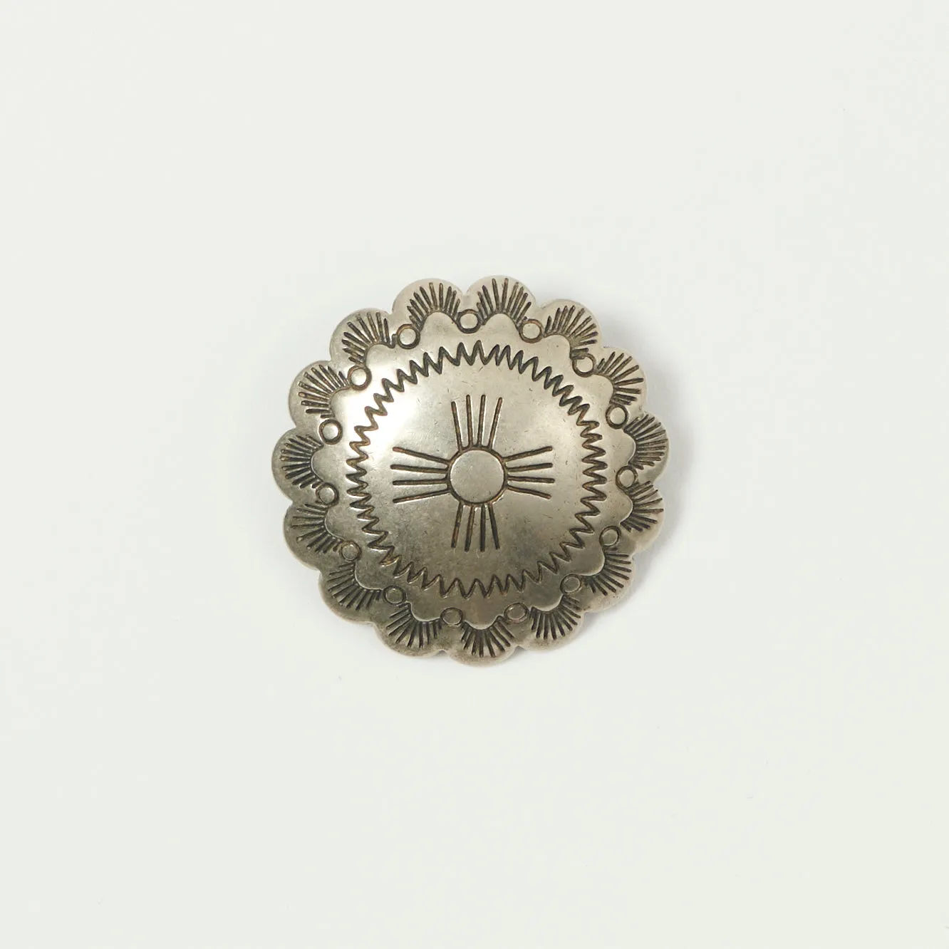 Yuketen 1 1/4" Concho Pin - Nickel Silver sold by Son of a Stag
