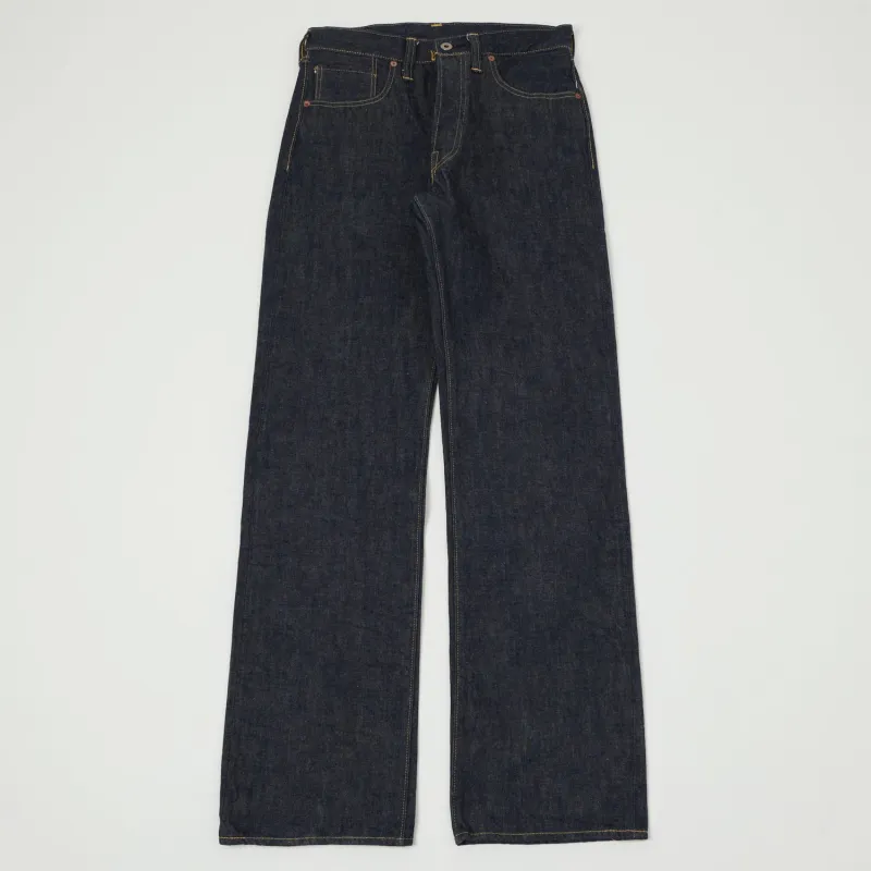Buzz Rickson's WWII 'Waist Overall' 13.6oz Loose Straight Jean - Raw made by Buzz Rickson’s