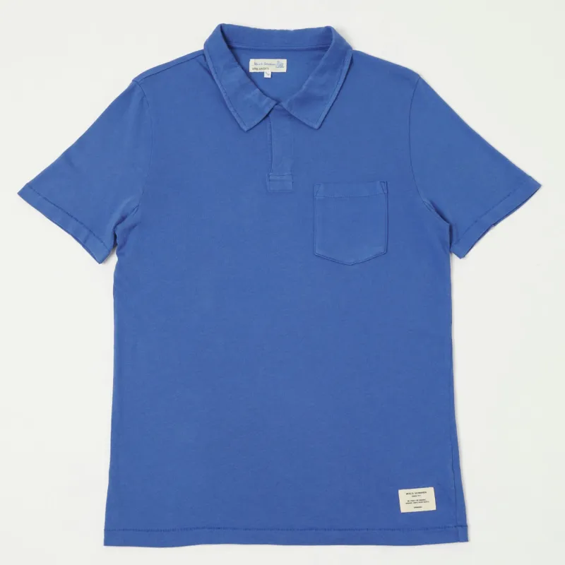 Merz b. Schwanen 'Good Basics' Classic Polo Shirt - Vintage Blue sold by Son of a Stag