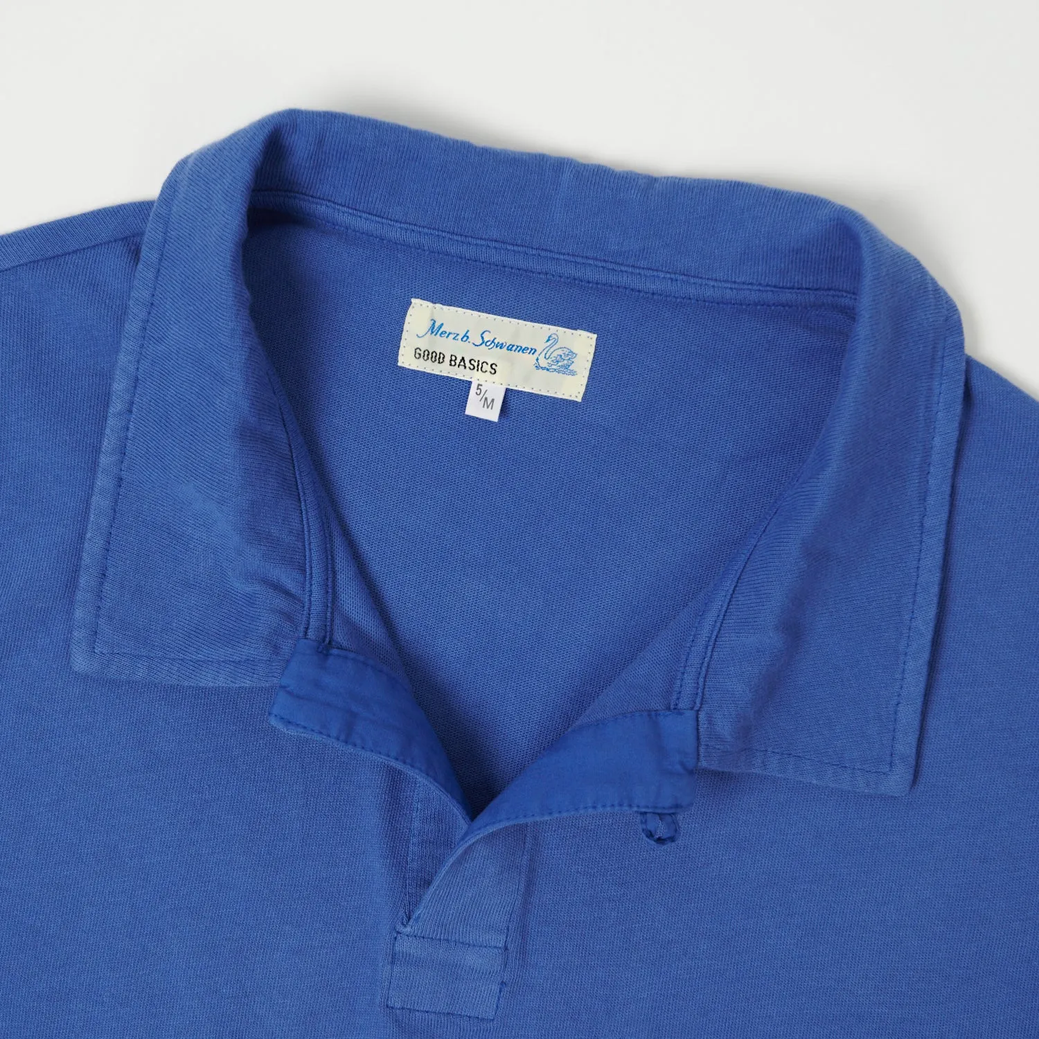 Merz b. Schwanen 'Good Basics' Classic Polo Shirt - Vintage Blue sold by Son of a Stag product image thumbnail 5