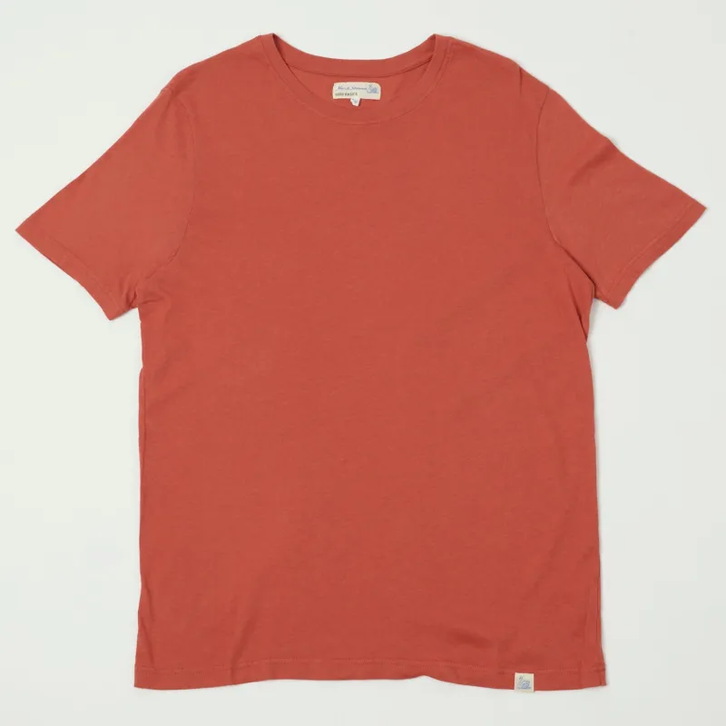 Merz b. Schwanen 'Good Basics' Vintage Wash T-Shirt - Newman Red sold by Son of a Stag