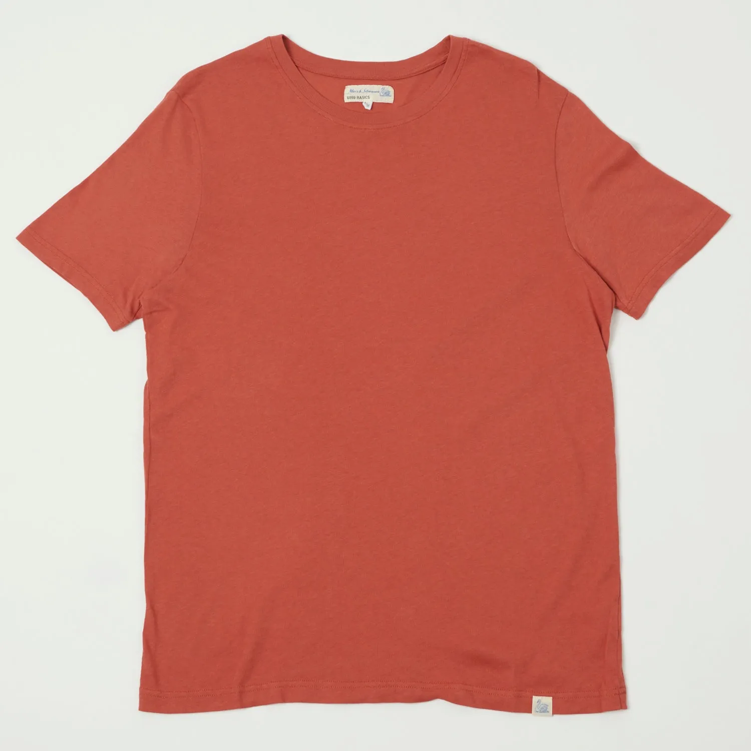 Merz b. Schwanen 'Good Basics' Vintage Wash T-Shirt - Newman Red sold by Son of a Stag