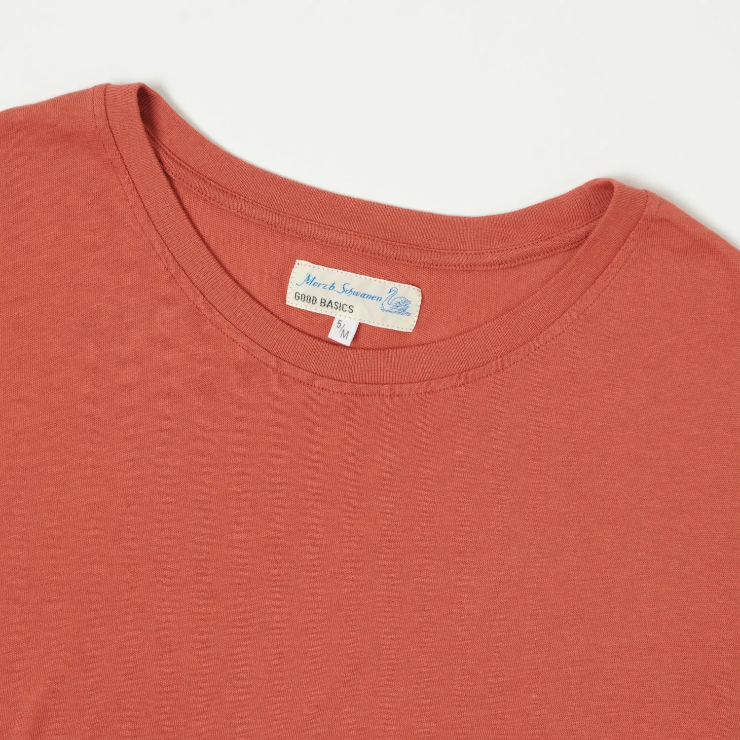 Merz b. Schwanen 'Good Basics' Vintage Wash T-Shirt - Newman Red sold by Son of a Stag product image thumbnail 2