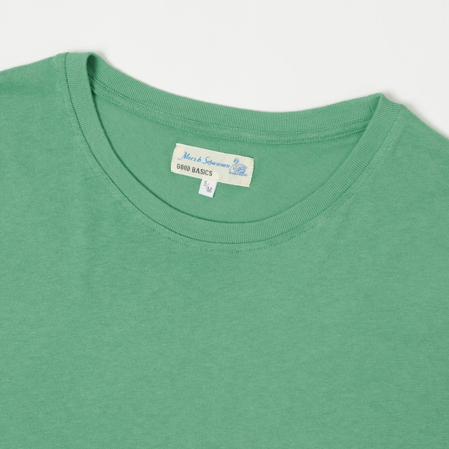 Merz b. Schwanen 'Good Basics' Vintage Wash T-Shirt - Grass sold by Son of a Stag product image thumbnail 2