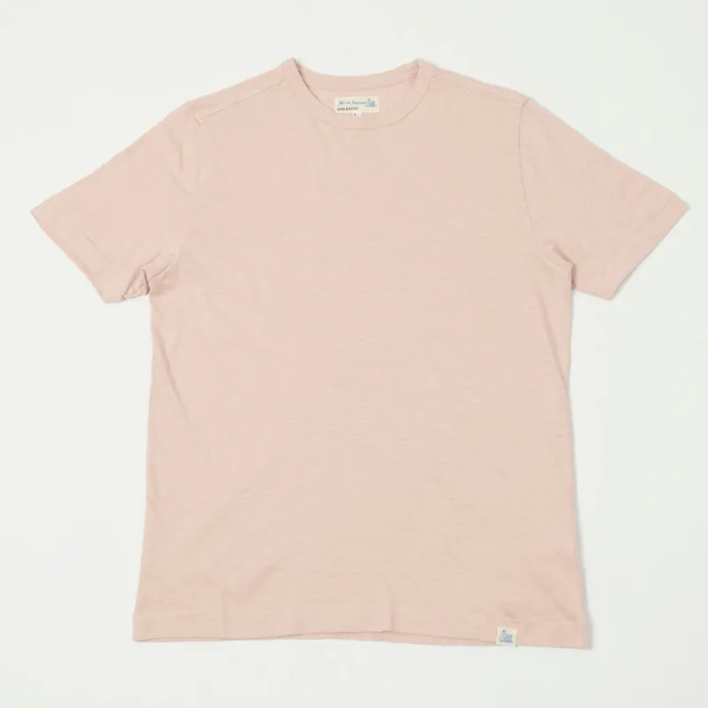 Merz b. Schwanen 'Good Basics' SCT04 Pima Slub Cotton Tee - Dusted Pink made by Merz B. Schwanen