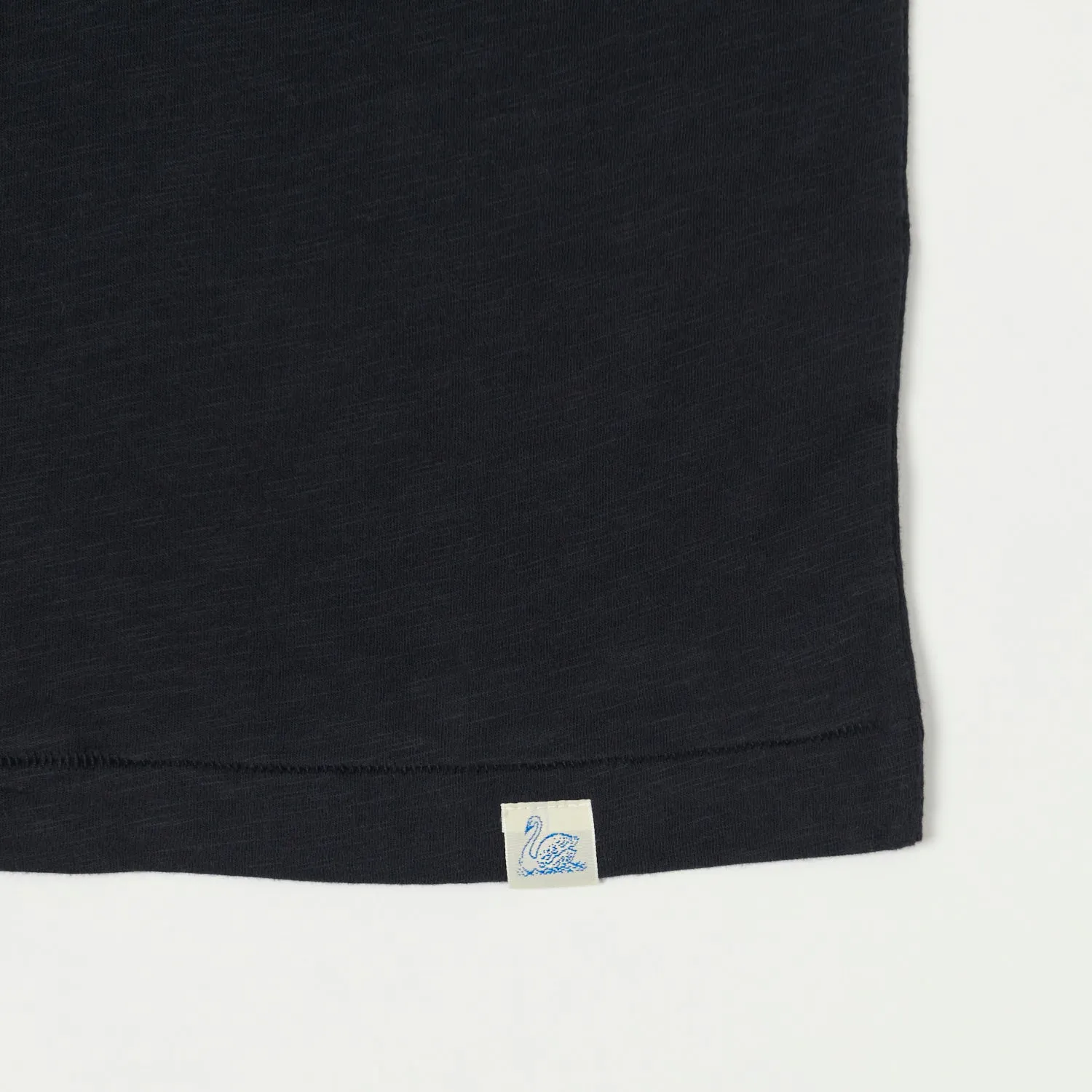 Merz b. Schwanen 'Good Basics' SCT04 Pima Slub Cotton Tee - Dark Navy sold by Son of a Stag product image thumbnail 3