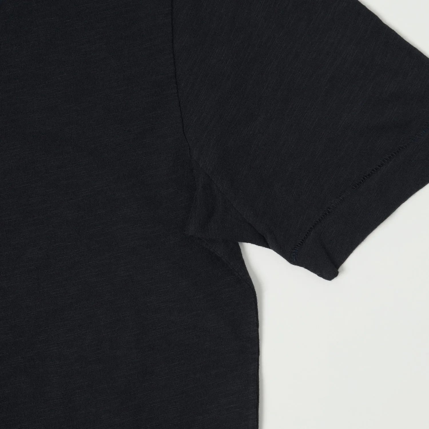 Merz b. Schwanen 'Good Basics' SCT04 Pima Slub Cotton Tee - Dark Navy sold by Son of a Stag product image thumbnail 4
