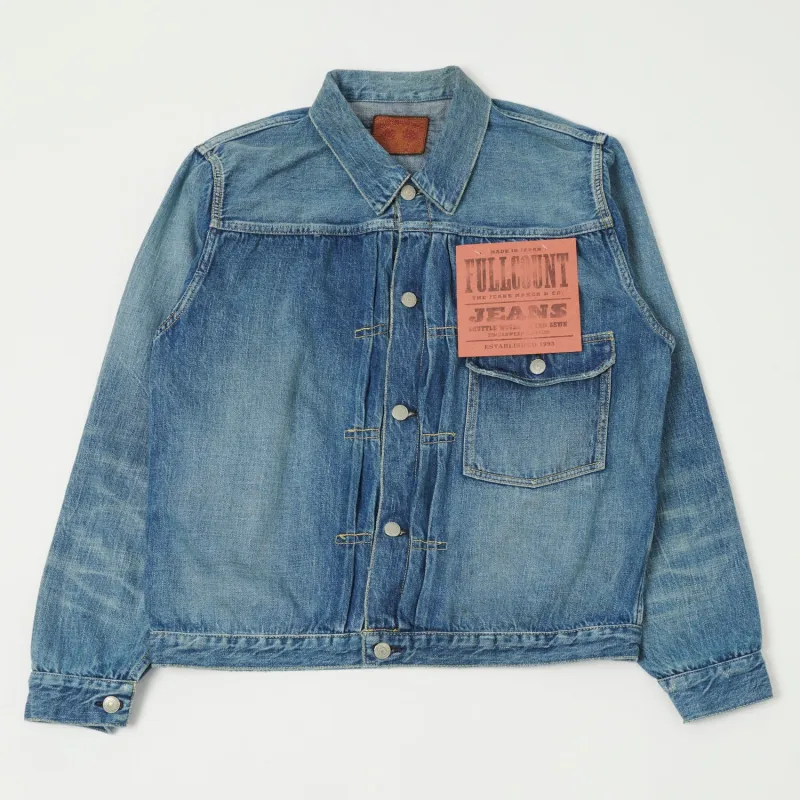 FULLCOUNT 2107SS 'Super Smooth' 11.5oz Type I Denim Jacket - 'Dartford' Wash sold by Son of a Stag
