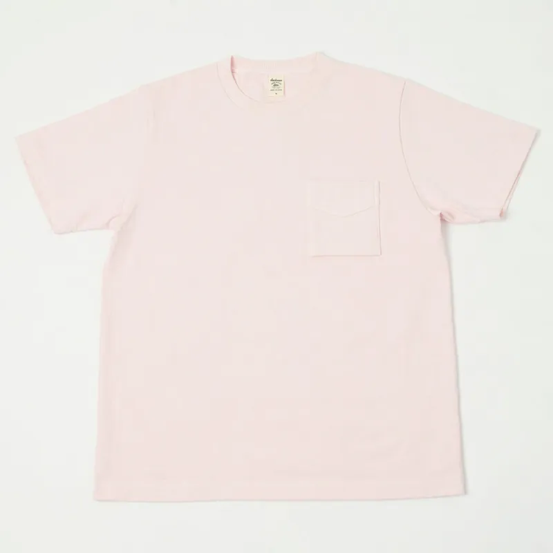 Jackman Dotsume Pocket T-Shirt - Pale Pink sold by Son of a Stag