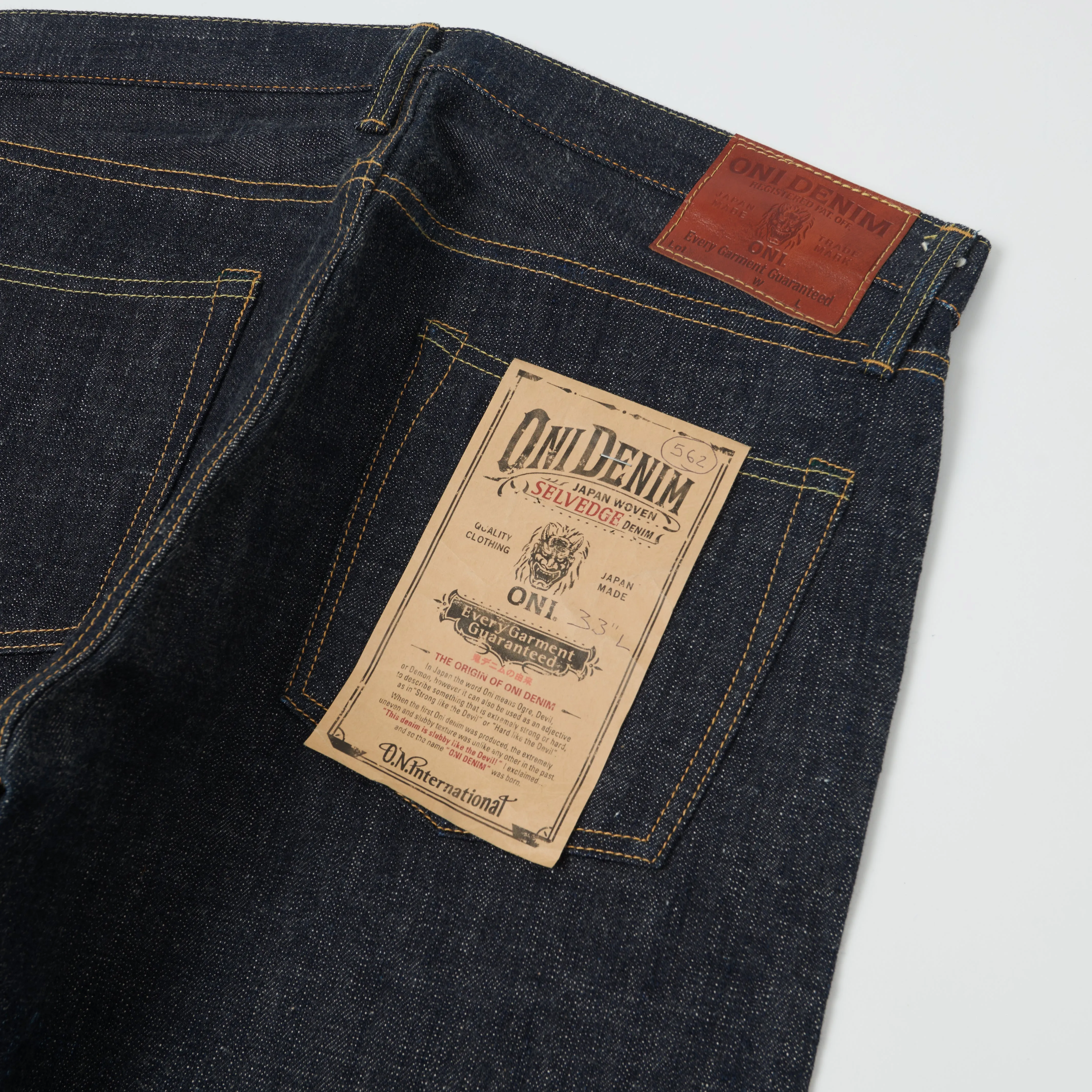 ONI Denim 562 14oz Slim Straight Jean - Raw sold by Son of a Stag product image thumbnail 3
