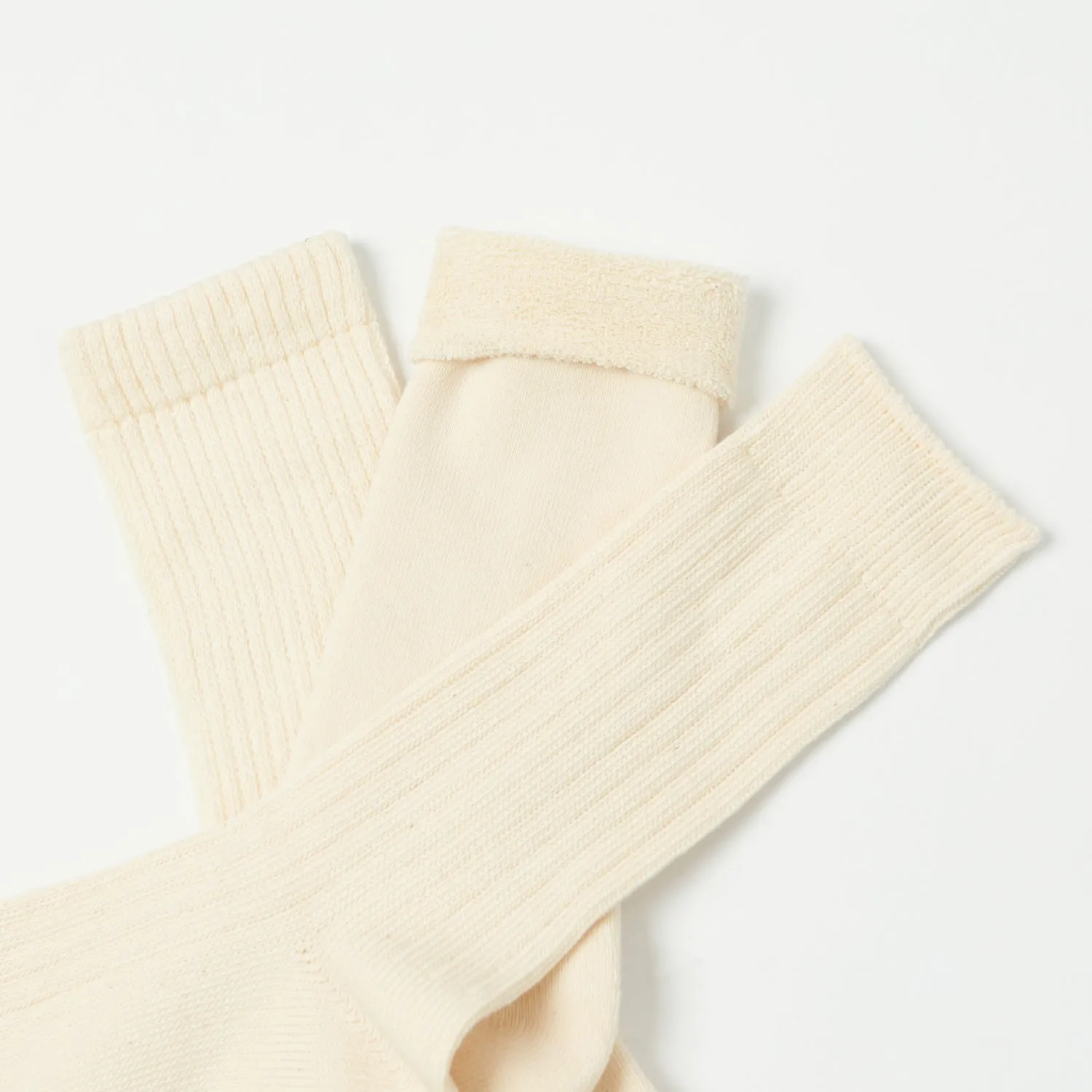 RoToTo Organic Daily Three Pack Sock - Ecru sold by Son of a Stag product image thumbnail 3