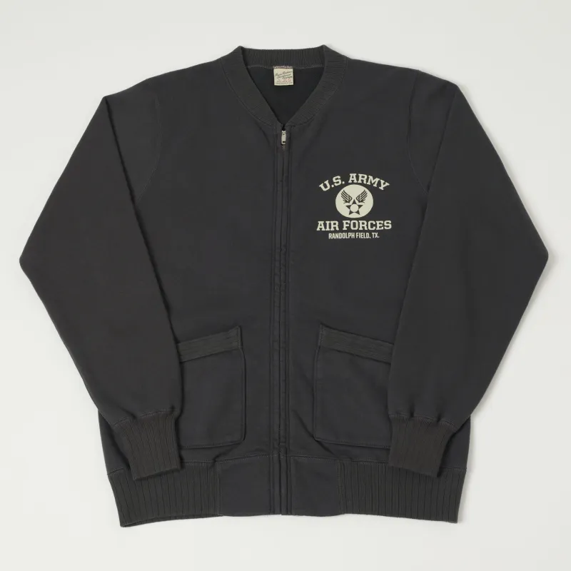 Buzz Rickson's U.S. Army Air Forces Zip Sweatshirt - Black sold by Son of a Stag