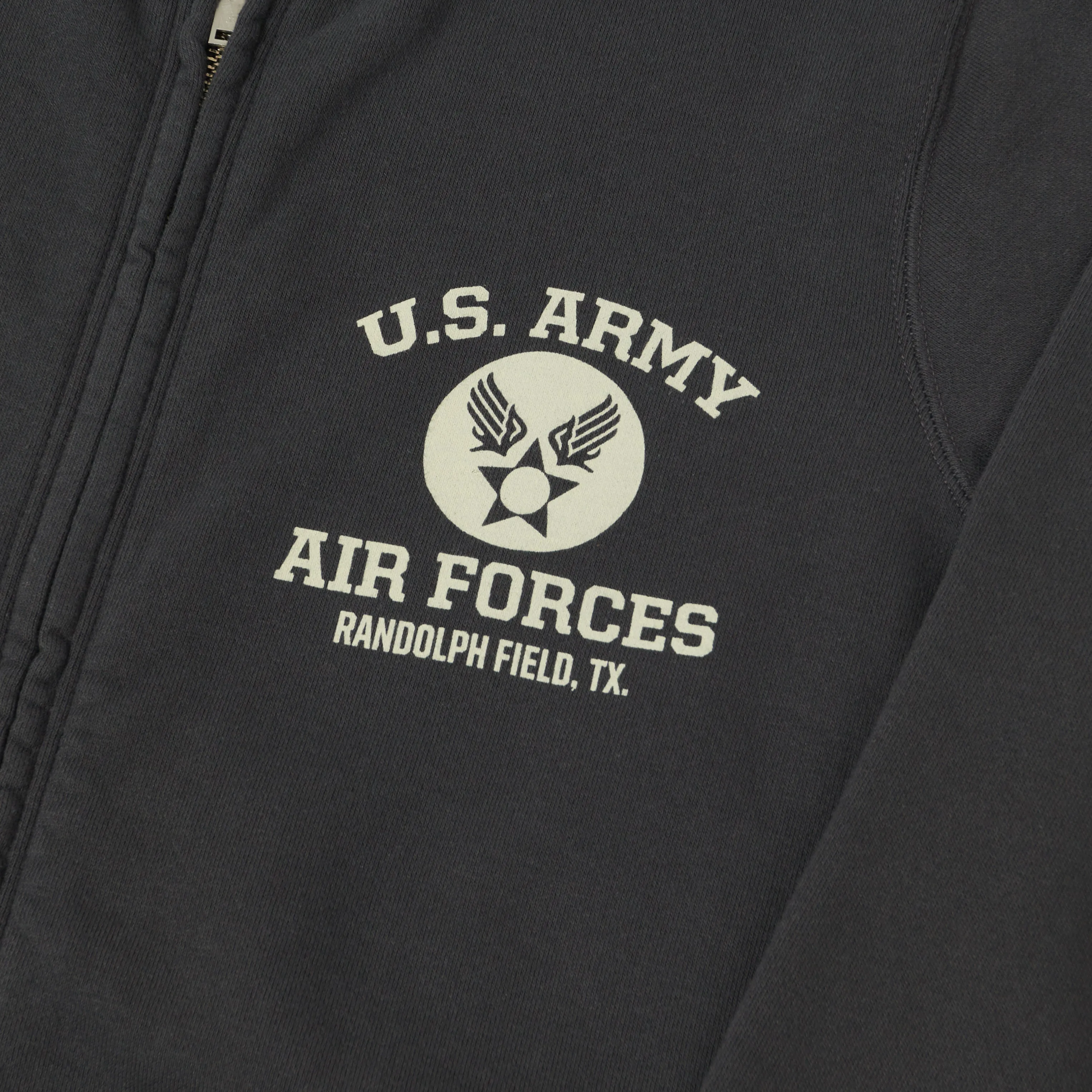 Buzz Rickson's U.S. Army Air Forces Zip Sweatshirt - Black sold by Son of a Stag product image thumbnail 3