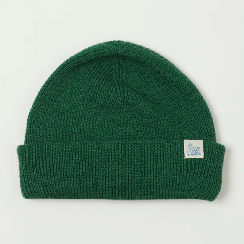 Merz b. Schwanen 'Good Basics' Classic Wool Beanie - Moss Green sold by Son of a Stag