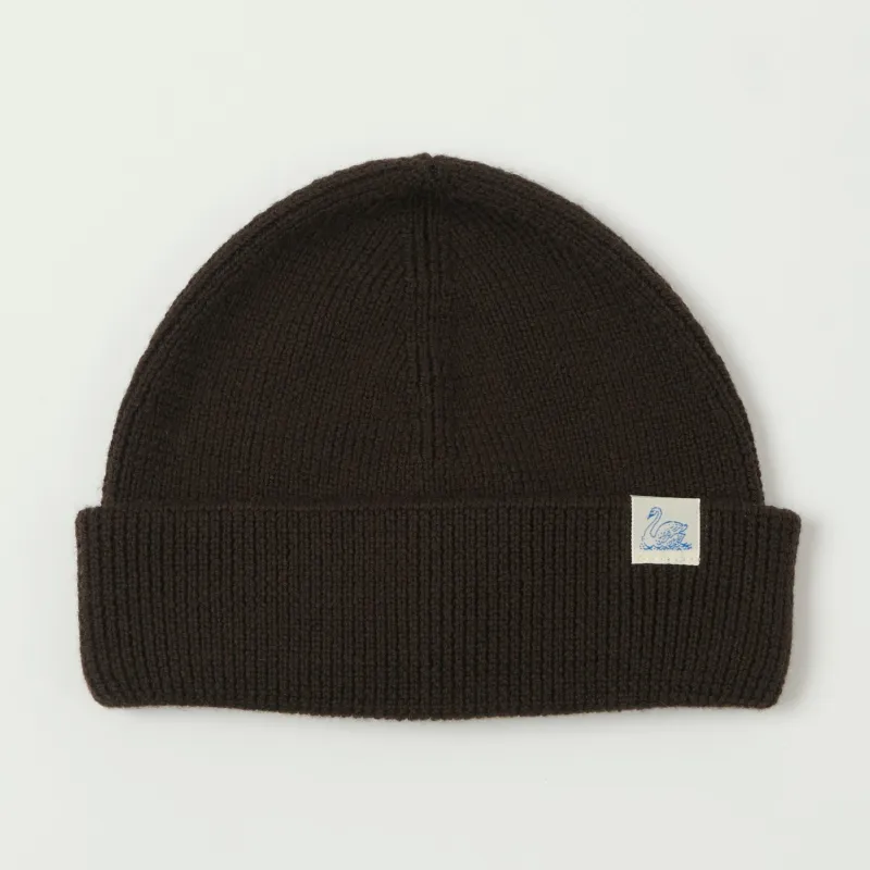 Merz b. Schwanen 'Good Basics' Classic Wool Beanie - Coffee sold by Son of a Stag