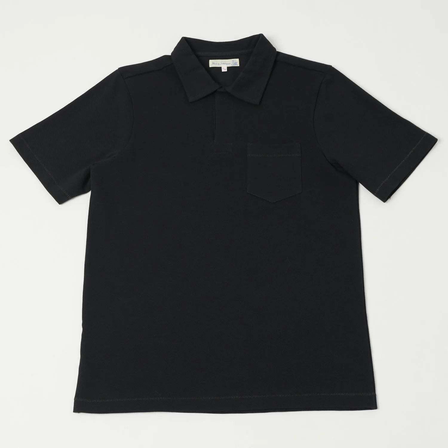 Merz b. Schwanen 2PKPL Pocket Polo Shirt - Charcoal sold by Son of a Stag