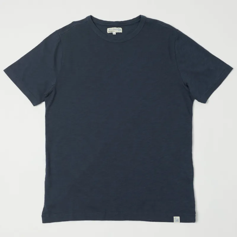 Merz b. Schwanen 'Good Basics' SCT04 Pima Slub Cotton Tee - Denim Blue sold by Son of a Stag
