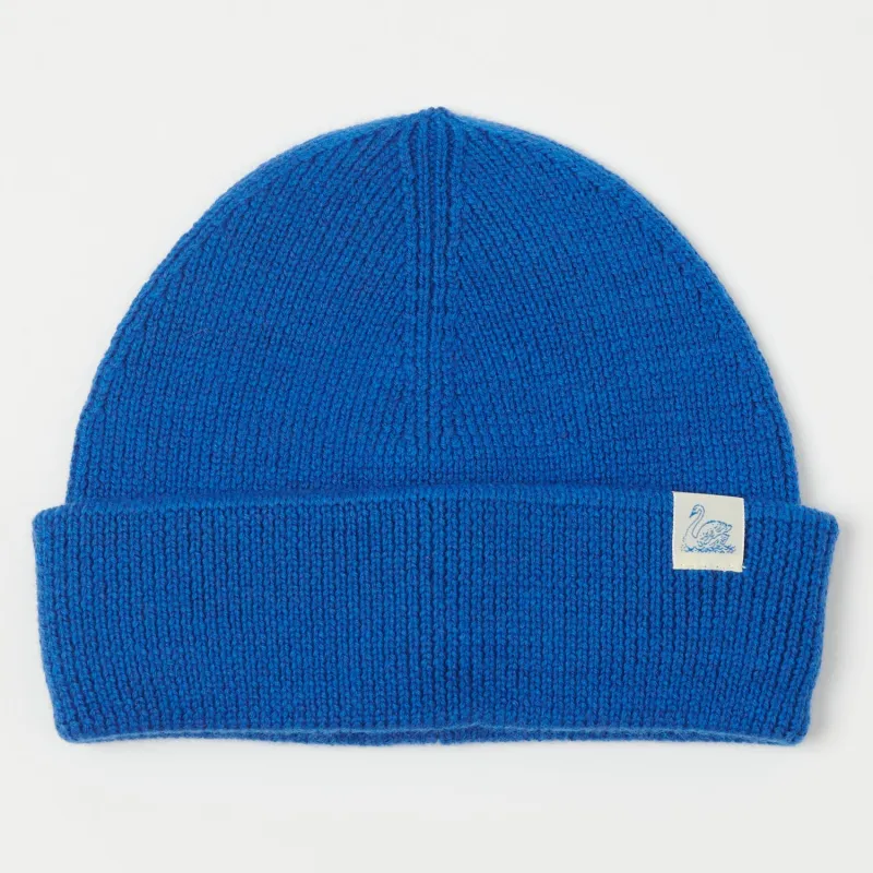 Merz b. Schwanen 'Good Basics' Classic Wool Beanie - Swan Blue sold by Son of a Stag