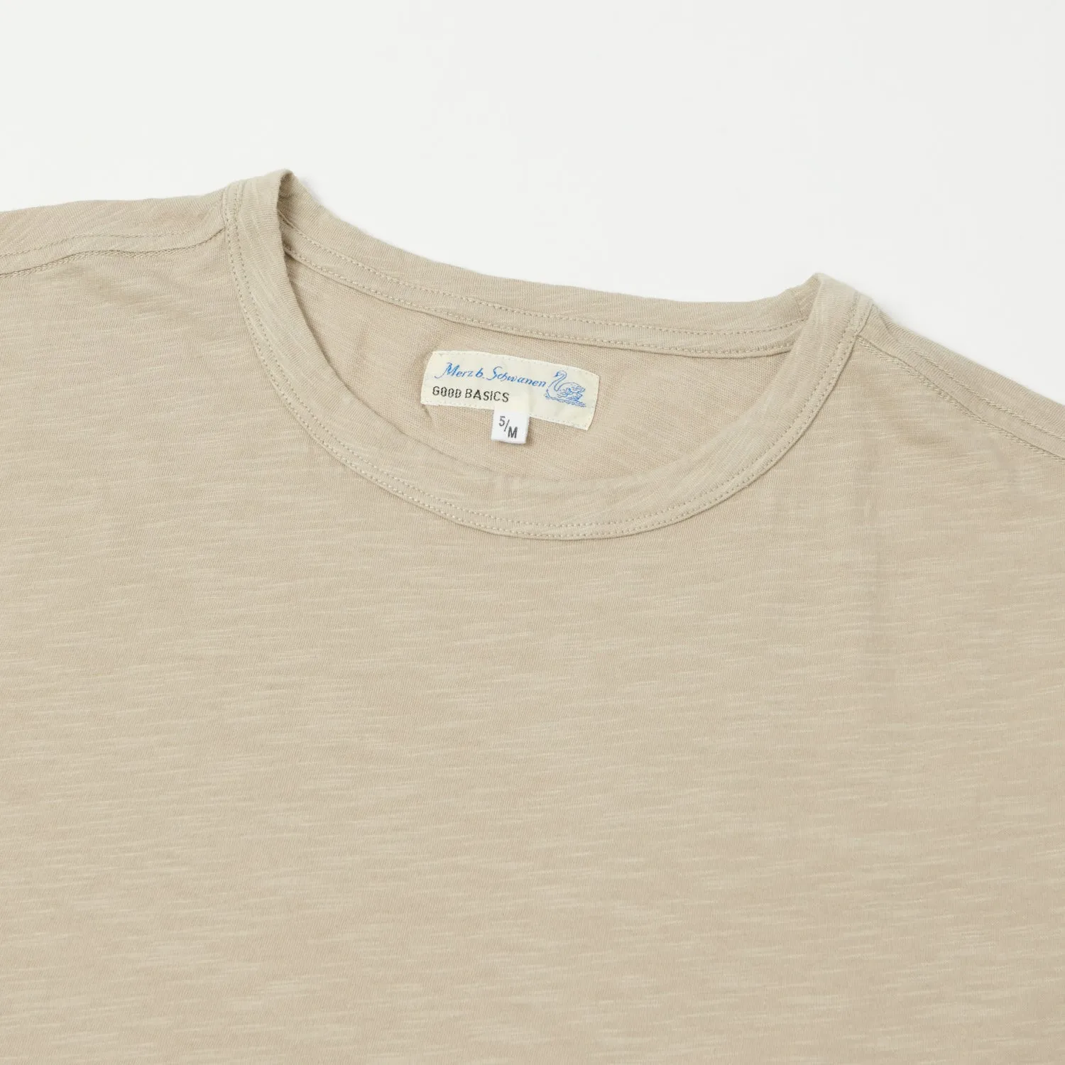 Merz b. Schwanen SCT04 Pima Slub Cotton T-Shirt - Greige sold by Son of a Stag product image thumbnail 2