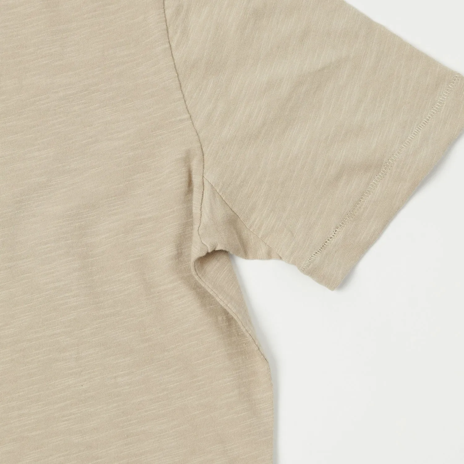 Merz b. Schwanen SCT04 Pima Slub Cotton T-Shirt - Greige sold by Son of a Stag product image thumbnail 4
