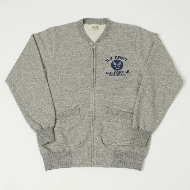 Buzz Rickson's U.S. Army Air Forces Zip Sweatshirt - Heather Grey sold by Son of a Stag