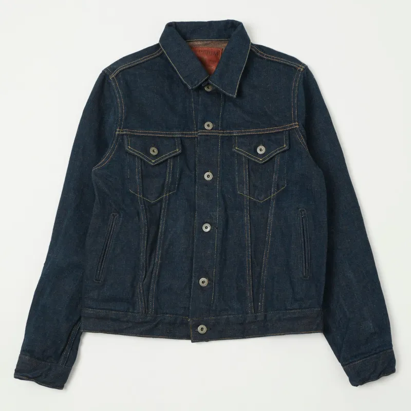ONI Denim 02527P-KAKBR 'Secret Denim Kikishibu Brown' Type III Pocket Denim Jacket - Rinsed sold by Son of a Stag