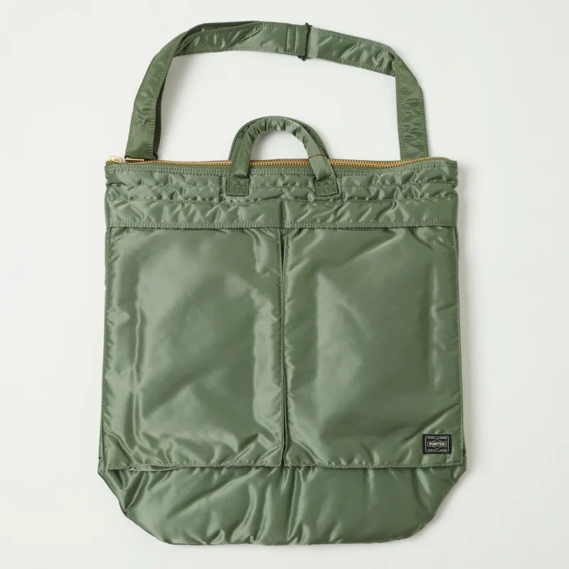 Porter-Yoshida & Co. Tanker 2-Way Helmet Bag - Sage Green sold by Son of a Stag