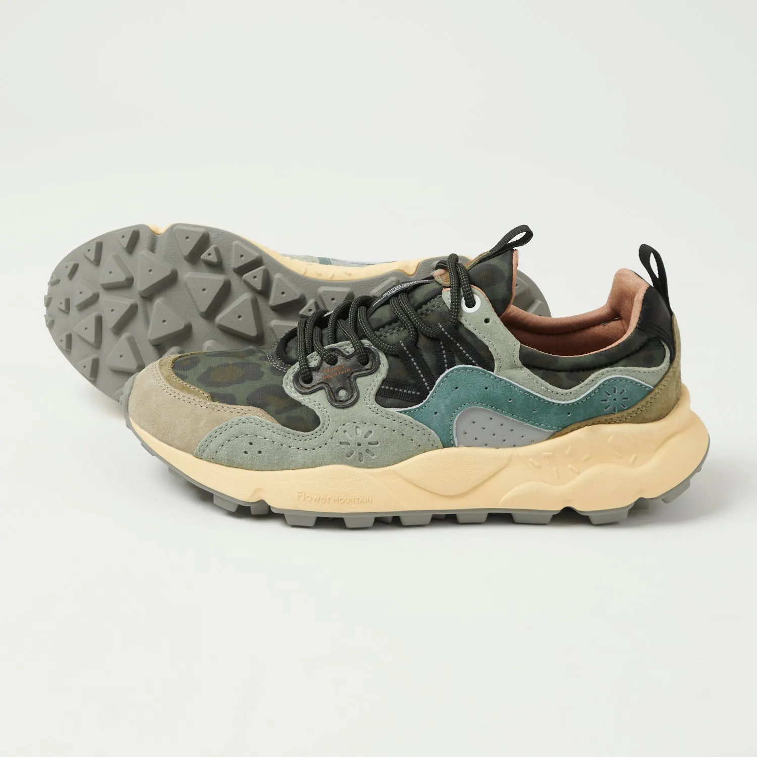 Flower Mountain Yamano 3 Suede/Nylon Sneaker - Anthracite/Green sold by Son of a Stag product image thumbnail 2