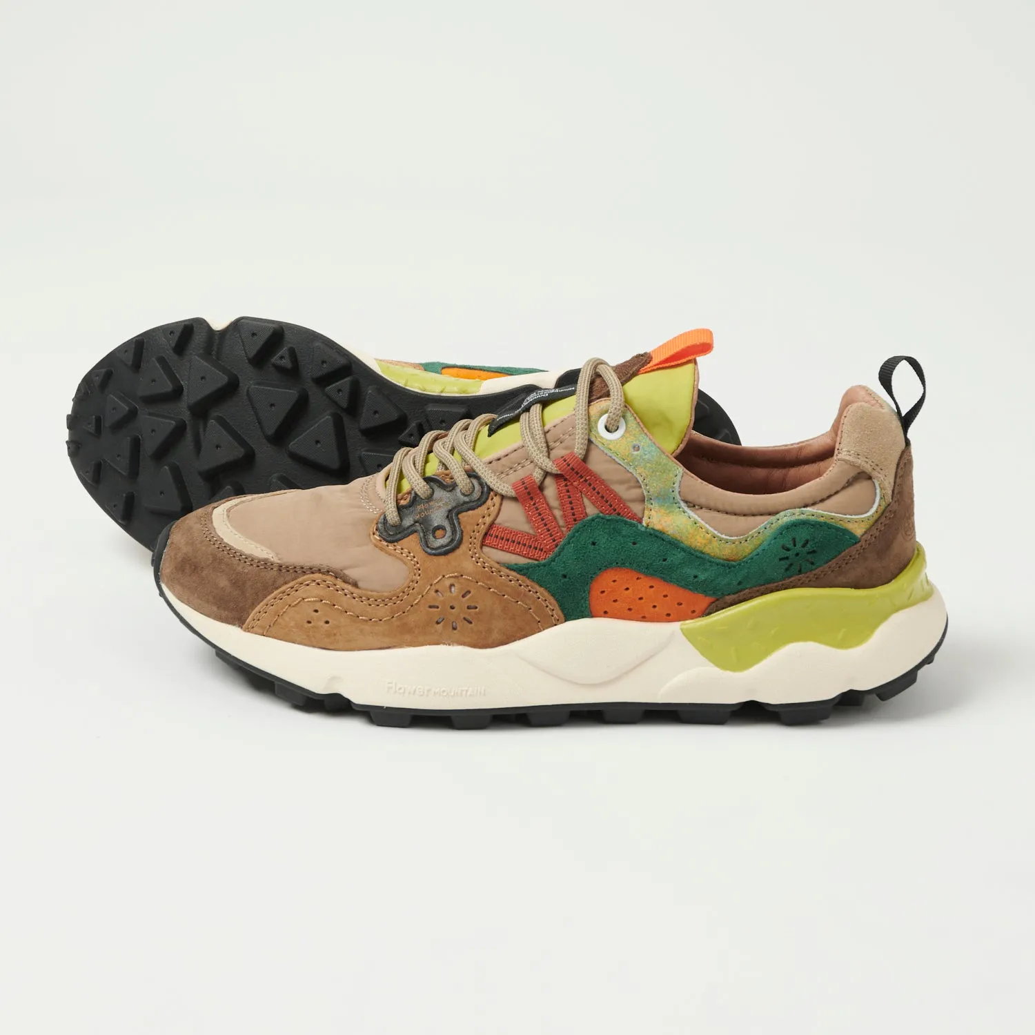 Flower Mountain Yamano 3 Suede/Nylon Sneaker - Brown-Green/Pastel sold by Son of a Stag product image thumbnail 2
