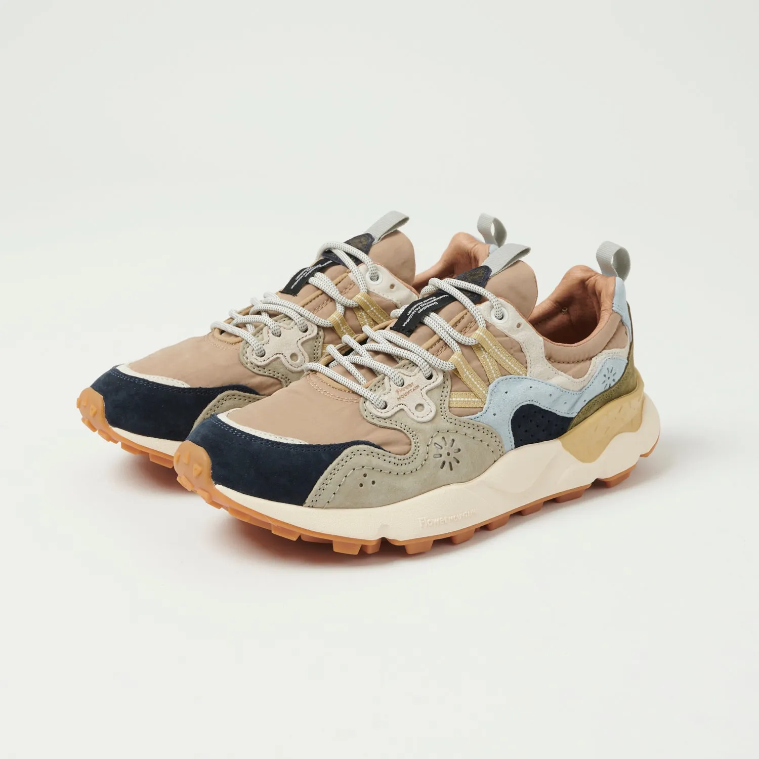 Flower Mountain Yamano 3 Man Suede/Nylon Sneaker - Black/Brown/Army Green sold by Son of a Stag