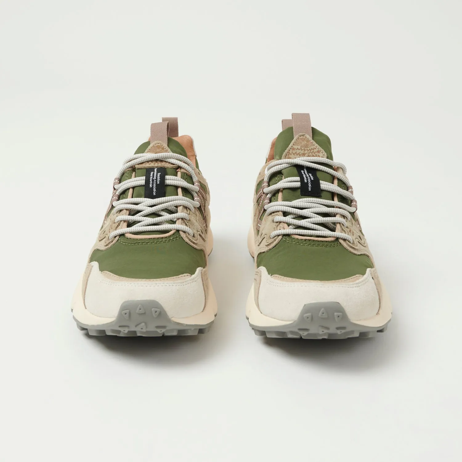 Flower Mountain Yamano 3 Suede/Nylon Sneaker - Off White/Military/Green sold by Son of a Stag product image thumbnail 3