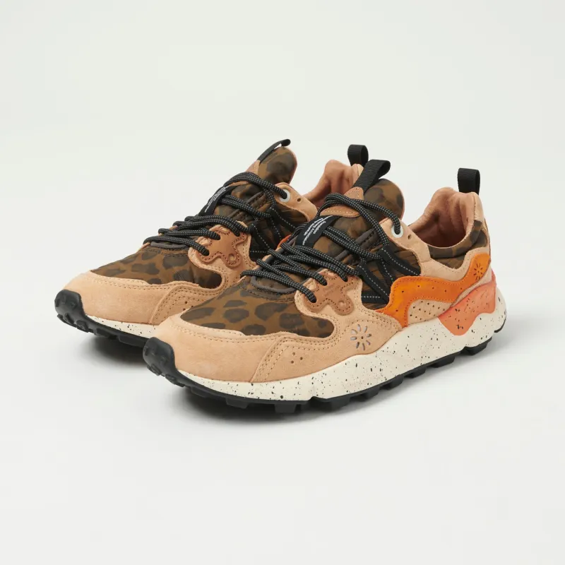 Flower Mountain Yamano 3 Suede/Nylon/Animal Sneaker - Beige/Brown sold by Son of a Stag