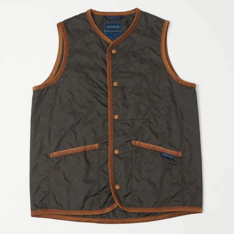 Lavenham Thornham Gilet - Dark Chocolate sold by Son of a Stag