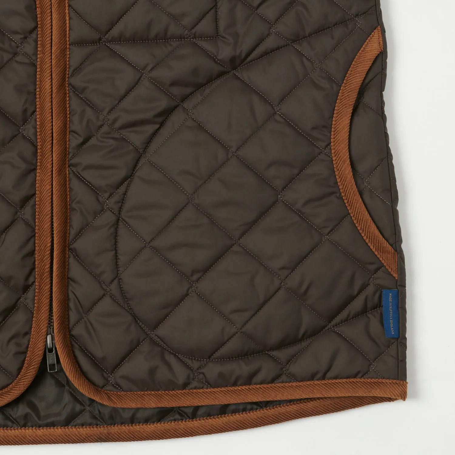Lavenham Zip Bomber Gilet - Dark Chocolate sold by Son of a Stag product image thumbnail 3