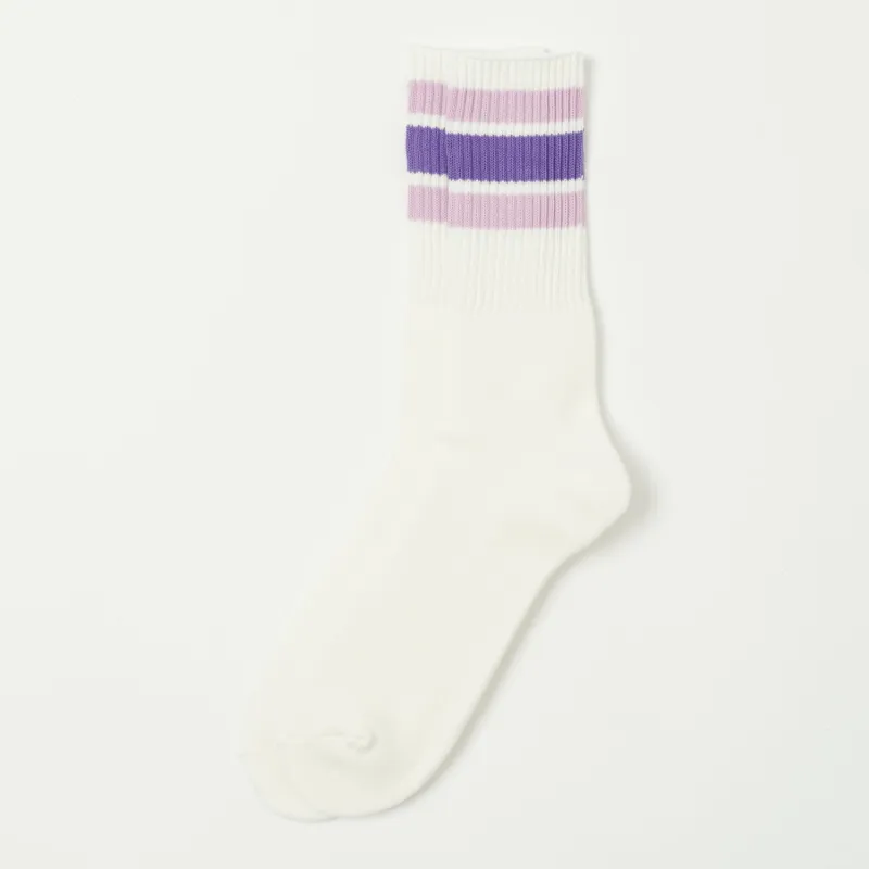 Anonymous Ism 3 Line Crew Sock - Purple sold by Son of a Stag