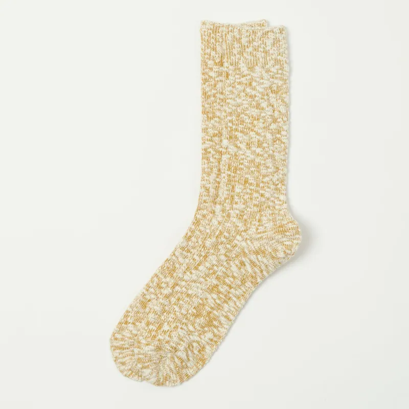 Anonymous Ism Light Slub Crew Sock - Khaki sold by Son of a Stag
