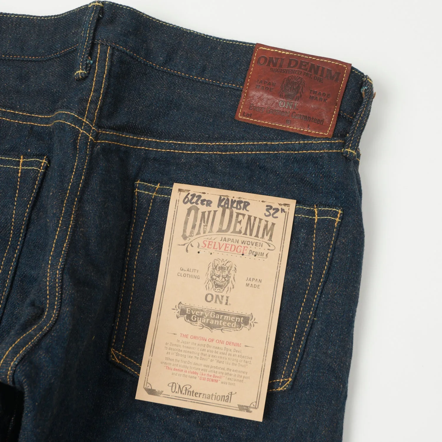 ONI Denim 622ZR-KAKBR 20oz Secret Denim Relaxed Tapered Jean - One Wash sold by Son of a Stag product image thumbnail 2